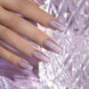 Picture of RARJSM Holographic Gel Nail Polish Light Purple Rainbow Glitter Reflective Iridescent Lilac Gel Polish Curing Required Unicorn Mirror Chrome Laser Effect Soak off for Summer Salon Home Manicure 7.5ML