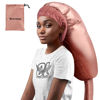 Picture of TEPENAR Bonnet Hair Dryer Attachment: Upgraded Extra Large Adjustable Hair Dryer Cap - Easy to Use for Natural Curly Textured Hair Care Styling Fast Drying - Rose Gold