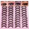 Picture of 20 Pairs False Eyelashes Natural Faux Mink Lashes Wispy Cat Eye Lashes Fluffy 4 Styles 5D Volume Fake Eyelashes Pack by TNFVLONEINS