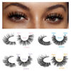Picture of 20 Pairs False Eyelashes Natural Faux Mink Lashes Wispy Cat Eye Lashes Fluffy 4 Styles 5D Volume Fake Eyelashes Pack by TNFVLONEINS