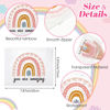 Picture of Reginary 50 Pcs Inspirational Gifts Bulk for Women Cosmetic Bag EVA You Are Braver Awesome Makeup Bag Mini Toiletry Packet with Zipper Encouragement Birthday Graduation Gift(Boho Amazing)