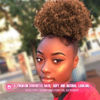Picture of rosmile Afro Puff Drawstring Ponytail Extension for Black Women, Premium Ombre Brown T1B/30# 80gram Short Synthetic Afro Puff Ponytail for Natural Hair, Clip On Kinky Drawstring Curly Ponytail Bun