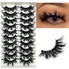 Picture of 20MM 3D Mink Lashes Fluffy, Long Wispy Cat Eye 25 MM Lashes Pack Wholesale Dramatic Fluffy Mink Eyelashes Natural Look