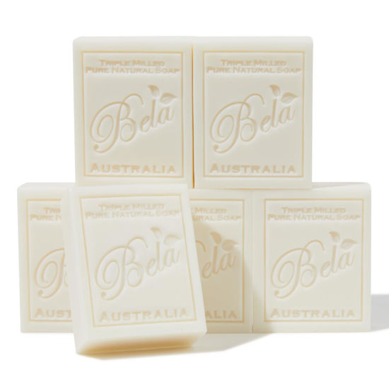 Picture of BELA Extra Creamy Goat Milk Soap 3.3 OZ Pack of 6, Long Lasting French Triple Milled Bar Soap Enriched with Organic Shea Butter, Hand, Face and Body Wash Bar, Made in Australia