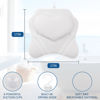 Picture of LuxStep Bath Pillow-Bathtub Pillow with Air Mesh Fabric & 6 Non-Slip Suction Cups, Bath Pillows for Tub Head, Neck and Back Support, Bath Accessories Spa Gifts, White