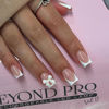 Picture of 24Pcs Pink Press on Nails Short Square Fake Nails White French Tip Press ons Full Cover Glue on Nails Solid Color Glossy Nude Pink Designs Cute False Nails Stick on Nails for Women Daily Wear