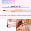 Picture of JASSINS Nail Art Clean Up Brushes, 3 Pcs Flat/Oval/Fine Angled Gel Nail Brushes,For Nail Art Design Painting DIY and Cleaning Polish Mistake on the Cuticles (Gold)