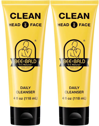 Picture of Bee Bald CLEAN Daily Head & Face Cleanser, Refreshes and Thoroughly Washes, Premium Bald Head Care for Men and Women, 4 fl Oz (Pack of 2)