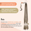 Picture of SEIKEA Long DIY Braided Ponytail Extension with Hair Tie Straight Wrap Around Hair Extensions Ponytail Natural Soft Synthetic Hairpiece Ash Brown with Sandy Blonde 30 Inch (After Braided 27 Inch)