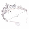 Picture of COCIDE Silver Tiara Crowns Crystal Headband Princess Rhinestone Crown with Combs Bride Headbands Bridal Wedding Prom Birthday Party Pink Hair Accessories Jewelry for Women and Girls