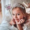 Picture of COCIDE Silver Tiara Crowns Crystal Headband Princess Rhinestone Crown with Combs Bride Headbands Bridal Wedding Prom Birthday Party Pink Hair Accessories Jewelry for Women and Girls