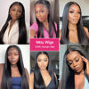 Picture of NKTU Lace Front Wigs Human Hair 13x4 Straight HD Transparent Lace Frontal Wigs for Women Human Hair Glueless Pre Plucked with Baby Hair 200 Density (28 Inch, Straight Wigs)