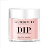 Picture of AZUREBEAUTY Dip Powder - Nude Pink Color 2Oz/56g, Sheer Salmon Pink Rose Soft Peach Pink Dipping Powder Crystal Natural Nail Art Starter Manicure Salon DIY Home for Starter Gift