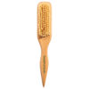 Picture of GranNaturals Soft Finishing Boar Bristle Slick Back Hair Brush for Smoothing & Polishing a Sleek Ponytail Bun w/a Wide Wooden Rat Tail End for Parting & Sectioning - Teasing & Backcombing Hairbrush