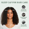 Picture of Fittia Satin Hair Bonnet for Sleeping, Silky No Frizzy for Curls Care, Adjustable Strap for Non-Slip, Dreadlocks Cap for Women&Men Military Green