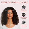 Picture of Fittia Satin Hair Bonnet for Sleeping, Silky No Frizzy for Curls Care, Adjustable Strap for Non-Slip, Dreadlocks Cap for Women&Men Brown Red