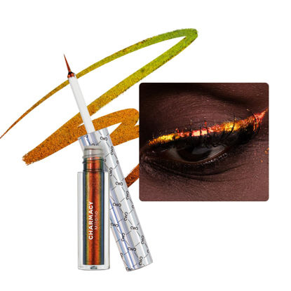 Picture of CHARMACY Chameleon Liquid Glitter Eyeliner, Highly Pigmented, Metallic Intense MultiColor Shifting waterproof Eyeliner, Ultra-Fine Tip, Longwearing, Smudge-proof,BROWN GOLD GREEN 901
