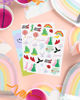 Picture of xo, Fetti Witch Temporary Tattoos - 52 iridescent Foil Pcs | Birthday Witch Accessory, Kids Wizard Party Favor, Cute Musical DIY Activity