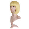 Picture of MapofBeauty 12 Inch/30cm Fashion Lady Short Straight Flat Bangs Bob Wig (Blonde)