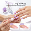 Picture of AZUREBEAUTY Nail Polish Set Quick Dry Glitter Purple Spring Summer Vegan 4 Colors Lilac Purple Nail Polish Natural Nail Lacquer Fingernail Strengthening Kit with Top Coat DIY Salon Home