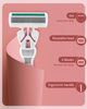 Picture of Razors for Women Sensitive Skin, 6 Blades Women’s razors for Shaving Including 1 Travel Razors for Women with 12 Blade Refills， Pink