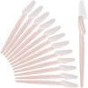 Picture of 12 Pcs Eyebrow Razors, Face Razors Multipurpose, Exfoliating Dermaplaning Tools, Eyebrow Trimmers Shaver with Safety Cover, Facial Hair Removal for Women Men Body Use (Light Pink)