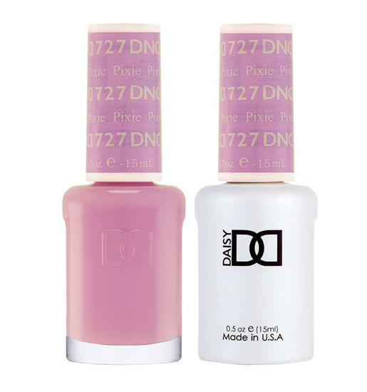 Picture of DND Gel Polish Set, Purple Collection, UV/LED Gel Polish and Air Dry Nail Lacquer, Matching Chip-Free Polish Duo, 727 Pixie, 0.5 Fl Oz