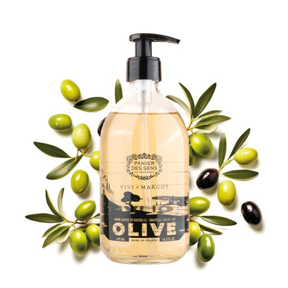 Picture of Panier des Sens - Liquid Hand Soap Limited Edition - Hand Wash with Olive Oil - French Marseille Moisturizing Hand Soap - Refillable Kitchen & Bathroom Hand Soap - 98% Natural - Glass Bottle 16.6 Floz