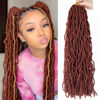 Picture of 24 Inch Soft Locs Faux Locs Crochet Hair for Butterfly Locs Distressed Locs Hair for Women (24 Inch(Pack of 8), 350#)