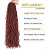 Picture of 24 Inch Soft Locs Faux Locs Crochet Hair for Butterfly Locs Distressed Locs Hair for Women (24 Inch(Pack of 8), 350#)