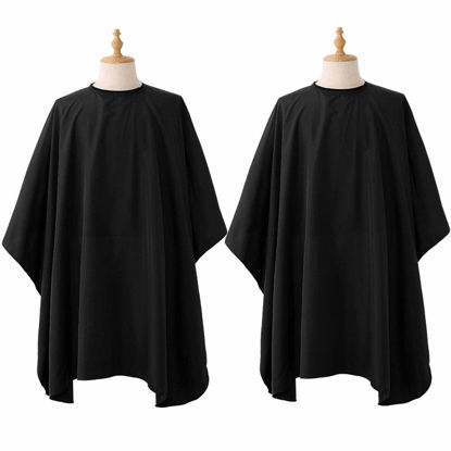 Picture of Borogo Professional Waterproof Hair Styling Cape Nylon Haircuting Salon Cape Gown Hair Salon with Snap Closure - 50" x 60" 2-Pack