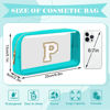 Picture of UIXIZQ Personalized Initial Letter Clear Makeup Bag,Preppy Small Nylon&PVC Cosmetic Zipper Bag with Chenille Letter,Travel Skincare Toiletry Bag,Monogram Pencil Case Pouch Gift for Teen Girls Women,P