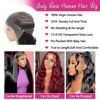 Picture of oveflect 28 Inch 13x6 Lace Front Wigs Human Hair 200 Density Body Wave HD Lace Front Wigs Human Hair Pre Plucked Natural Color Glueless Wig 100% Virgin Human Hair Lace Front Wigs for Women