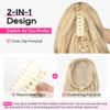 Picture of REECHO Ponytail Extension, 24" Claw Clip in Long Curly Wavy Ponytail Hair Extension Jaw Clip on Pony Tails Hairpiece for Women - Dark Blonde