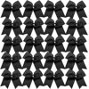 Picture of Hipcheer 20pcs 8" Large Black Cheer Bows for Girls, Hand-made Grosgrain Ribbon Hair Accessories for Teen Girls Softball Cheerleader Sports (Black)