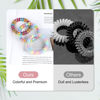 Picture of JessLab Spiral Hair Ties, 10 Pcs Traceless Phone Cord Hair Ties Spiral Bracelet Plastic Coil Hair Ties Ponytail Holders No-Damage Hair Accessory for Girls Women Ladies, Color Assorted, Set 38