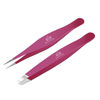 Picture of Majestic Bombay Fine Point + Slant Tweezers for Women and Men - Splinter Ticks, Facial, Brow and Ingrown Hair Removal-Sharp, Needle Nose, Surgical Tweezers Precision best tweezers for chin hair
