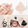 Picture of CUPID CARE 6 Pcs Triangle Powder Puff with 2 Travel Cases, Setting Powder Puffs for Face Powder and Foundation, Velour Makeup Puff for Loose Powder Body Powder, Skin-Friendly, Beauty Makeup Tools