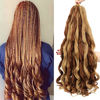 Picture of French Curly Braiding Hair 24 Inch 8 Packs - Pre Stretched Bouncy Braiding Hair- Loose Wavy Braiding Hair Synthetic Hair Extensions (24 inch 8 packs 27/30)