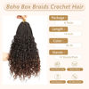 Picture of 8 Packs Goddess Box Braids Crochet Hair-14 Inch Crochet Box Braids Pre-looped Bohomian Crochet Braids Hair Synthetic Braiding Hair Extensions Crochet Hair for Black Women(1B/30)
