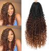 Picture of 8 Packs Goddess Box Braids Crochet Hair -24-Inch Crochet Box Braids- Bohomian Box Braid Crochet Hair Synthetic Braiding Hair Boho Braids Crochet Hair for Black Women(1B/33/30#)…