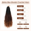 Picture of 8 Packs Goddess Box Braids Crochet Hair -24-Inch Crochet Box Braids- Bohomian Box Braid Crochet Hair Synthetic Braiding Hair Boho Braids Crochet Hair for Black Women(1B/33/30#)…