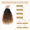 Picture of 8 Packs Boho Braids Crochet Hair-12 Inch Crochet Box Braids- Bohomian Box Braid Crochet Hair Synthetic Braiding Hair Goddess Box Braids Crochet Hair for Black Women(1B/30/27)