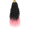 Picture of Crochet Hair Pre Looped-Crochet Box Braids Crochet Hair for Black Women Goddess Box Braids Crochet HairCrochet Braids Synthetic Braiding Hair (18(8Packs), 1B/Pink)