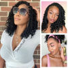 Picture of 8 Packs Goddess Box Braids Crochet Hair -12 Inch Crochet Box Braids Bohomian Box Braid Crochet Hair Synthetic Braiding Hair Boho Braids Crochet Hair for Black Women(1B/Purple#)