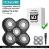 Picture of FOXSONIC Upgraded 5 Blades Shaver for Head shaver, 5D Men's Electric Shaver Replacement Heads for Many Main Brands Bald Men Head Shaver Blades