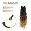 Picture of 8 Packs Crochet Box Braids-10 Inch Boho Box Braids Crochet Braids Hair Bohomian Box Braid Crochet Hair Synthetic Braiding Hair Goddess Box Braids Crochet Hair for Black Women (1B/30/27)