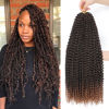 Picture of Dansama Passion Twist Hair Water Wave Braiding Hair for Butterfly Style Crochet Braids Bohemian Hair Extensions (24inch (Pack of 7), T1B/30)