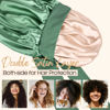 Picture of YANIBEST Large Jumbo Satin Hair Bonnets for Sleeping Double Layer Satin Lined Shower Cap for Women Men Cap for Curly Natural Hair,Green