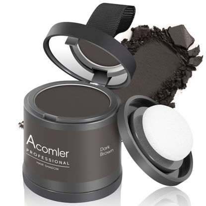 Picture of Acomler Instantly Root Cover Up Hairline Powder,Root Touch Up Hair Shadow Powder 0.35 Ounce,Hair Powder Conceals Hair Loss for Thining Hair for Women with Bald Spots,Eyebrows,Beard Line (Dark Brown)
